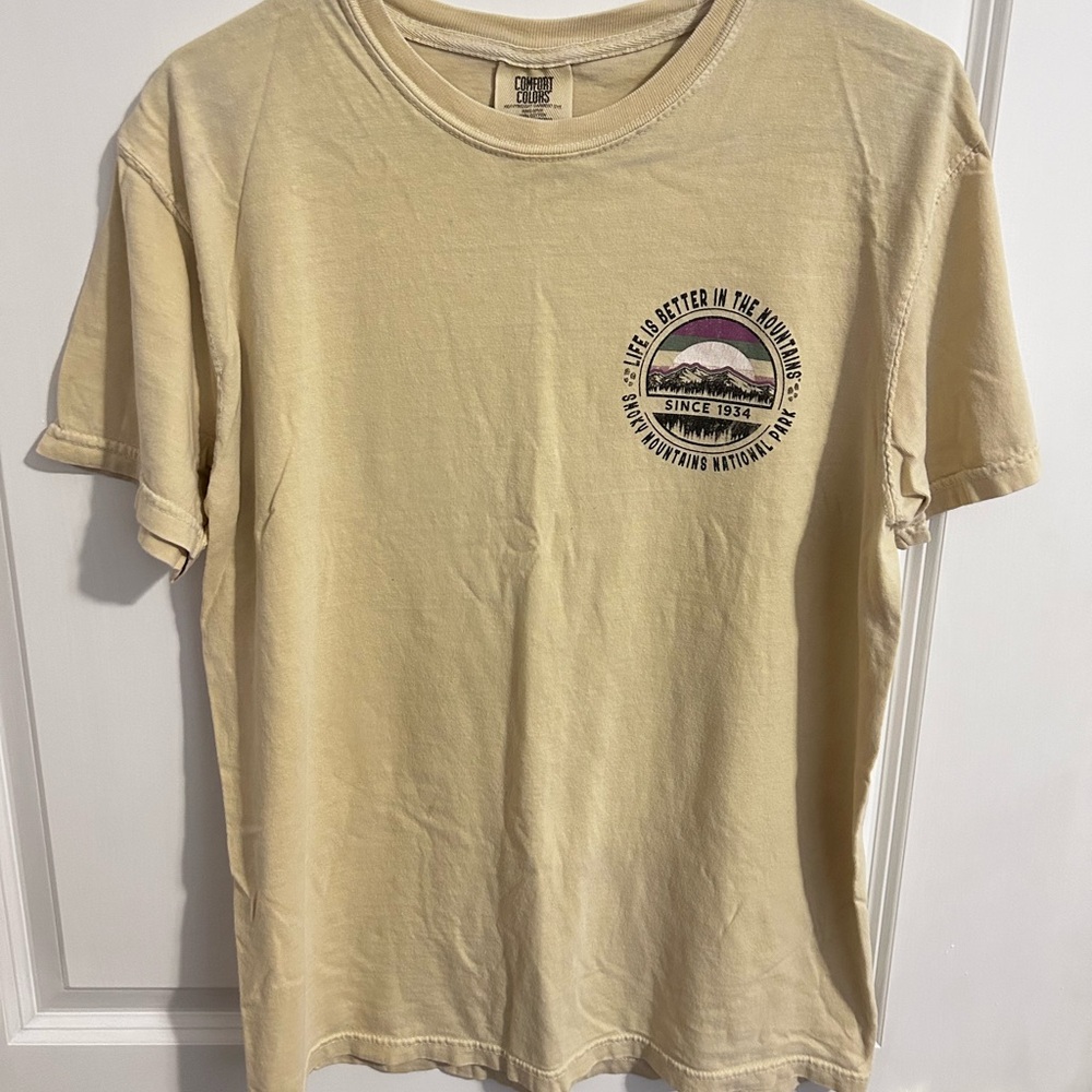 Light Yellow Smoky Mountain Graphic Tee